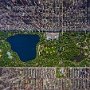 Amazing view of Manhattan, New York, from directly above.