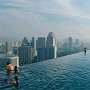 The world's highest swimming pool is located in the skyscraper Marina Bay Sands, Singapore.
